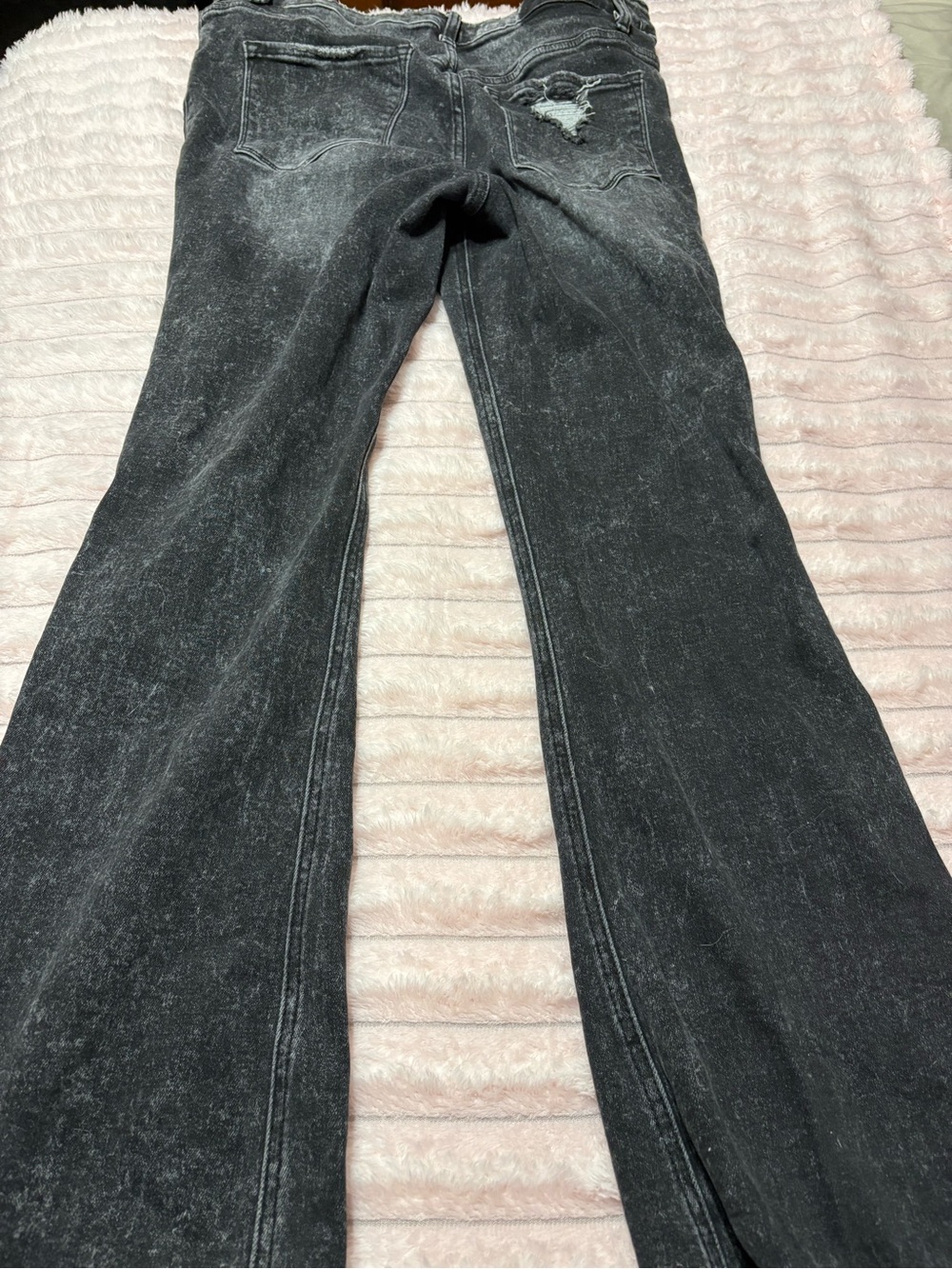 Washed Black Flare Jeans - Wide Leg Women's Denim